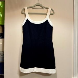Lulus Colorblock Exposed Zipper Dress – Black & White – Size XL (NWT!)